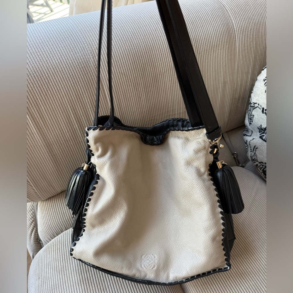 Loewe Flamenco whipstitch Leather bag